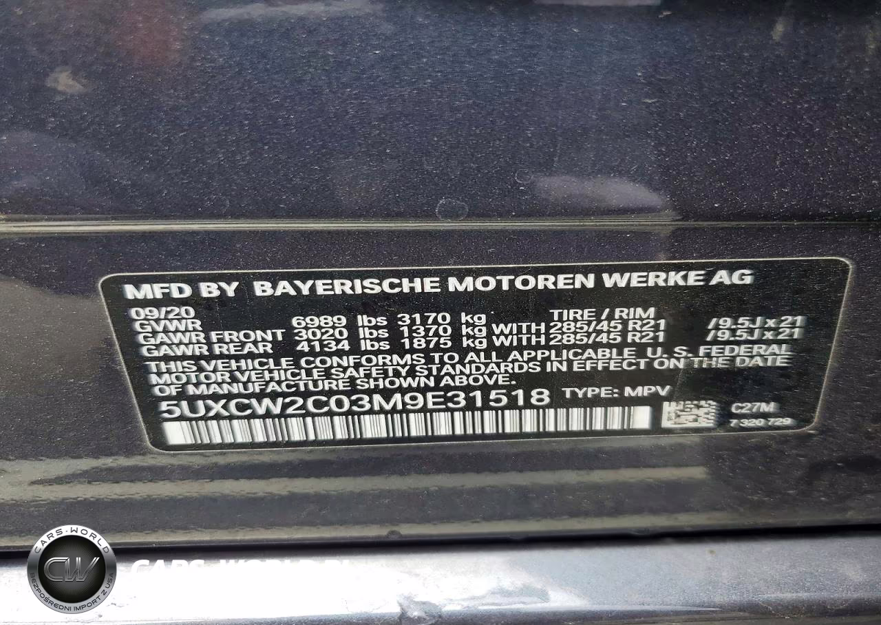2021 BMW X7 xDrive40I VIN:5UXCW2C03M9E31518 - 14