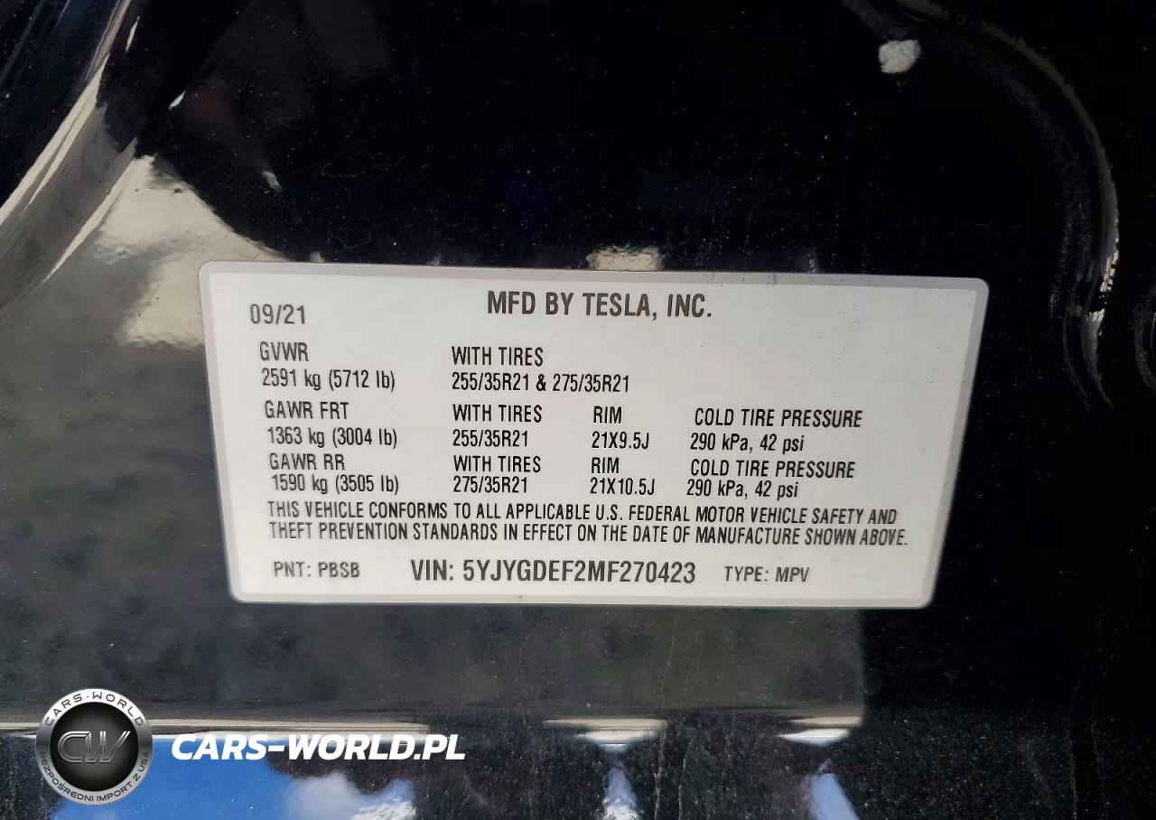 2021 Tesla Model Y VIN:5YJYGDEF2MF270423 - 13