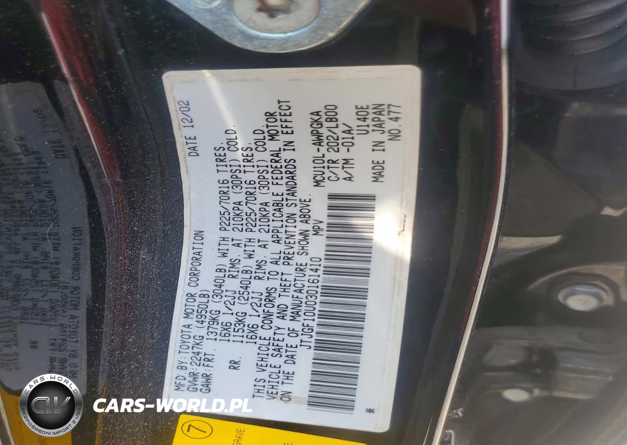 2003 Lexus Rx 300 VIN:JTJGF10U030161410 - 12