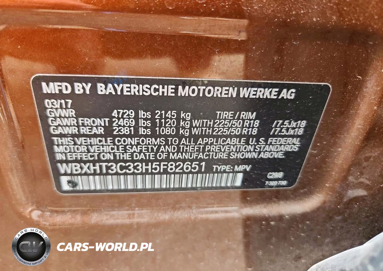 2017 BMW X1 xDrive28I VIN:WBXHT3C33H5F82651 - 13