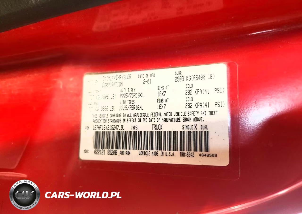 2001 Dodge Ram 1500 VIN:1B7HF16Y21S247191 - 12