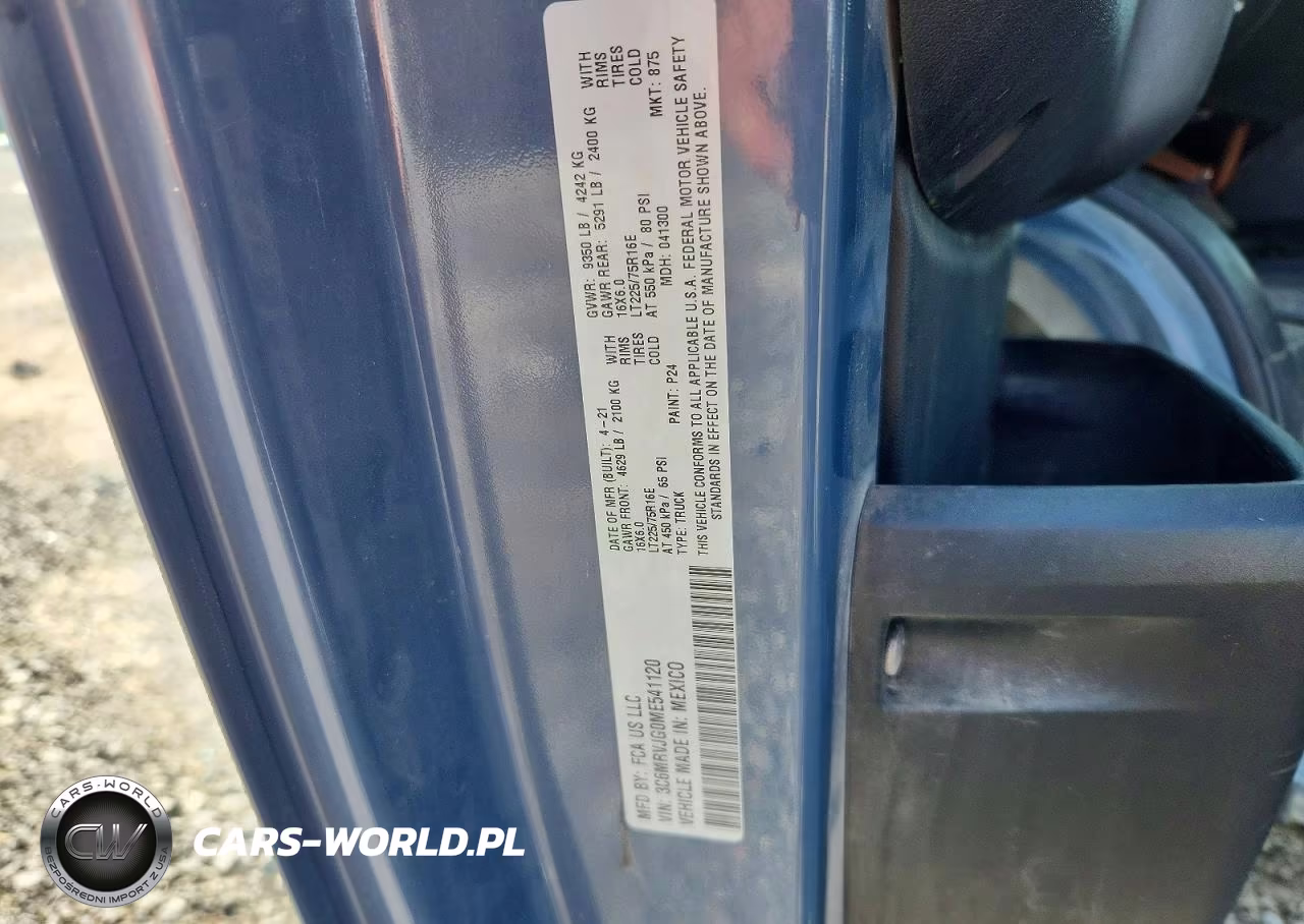2021 Ram Promaster 3500 Delivery Van VIN:3C6MRVJG0ME541120 - 13