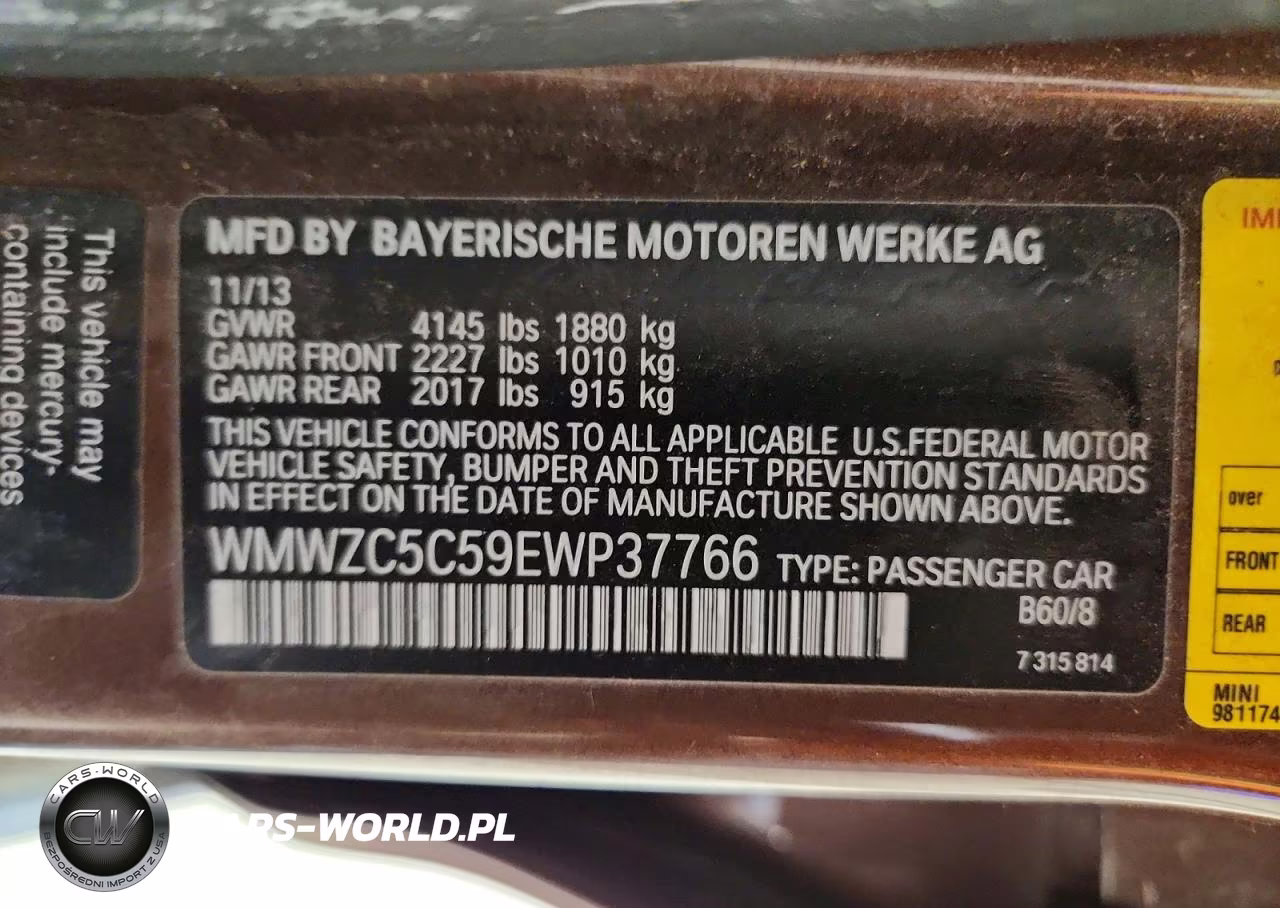 2014 Mini Cooper S Countryman VIN:WMWZC5C59EWP37766 - 13