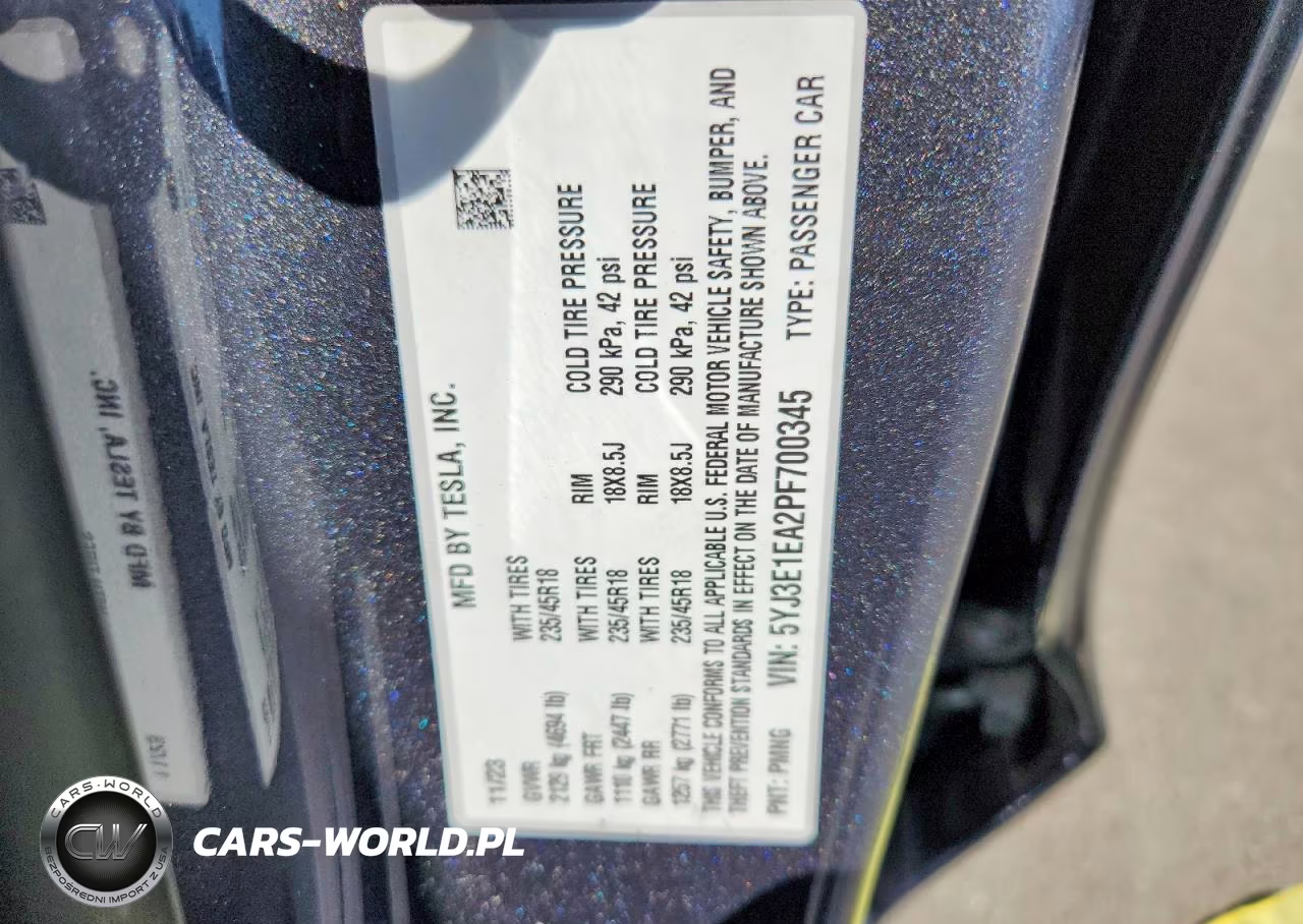 2023 Tesla Model 3 VIN:5YJ3E1EA2PF700345 - 12