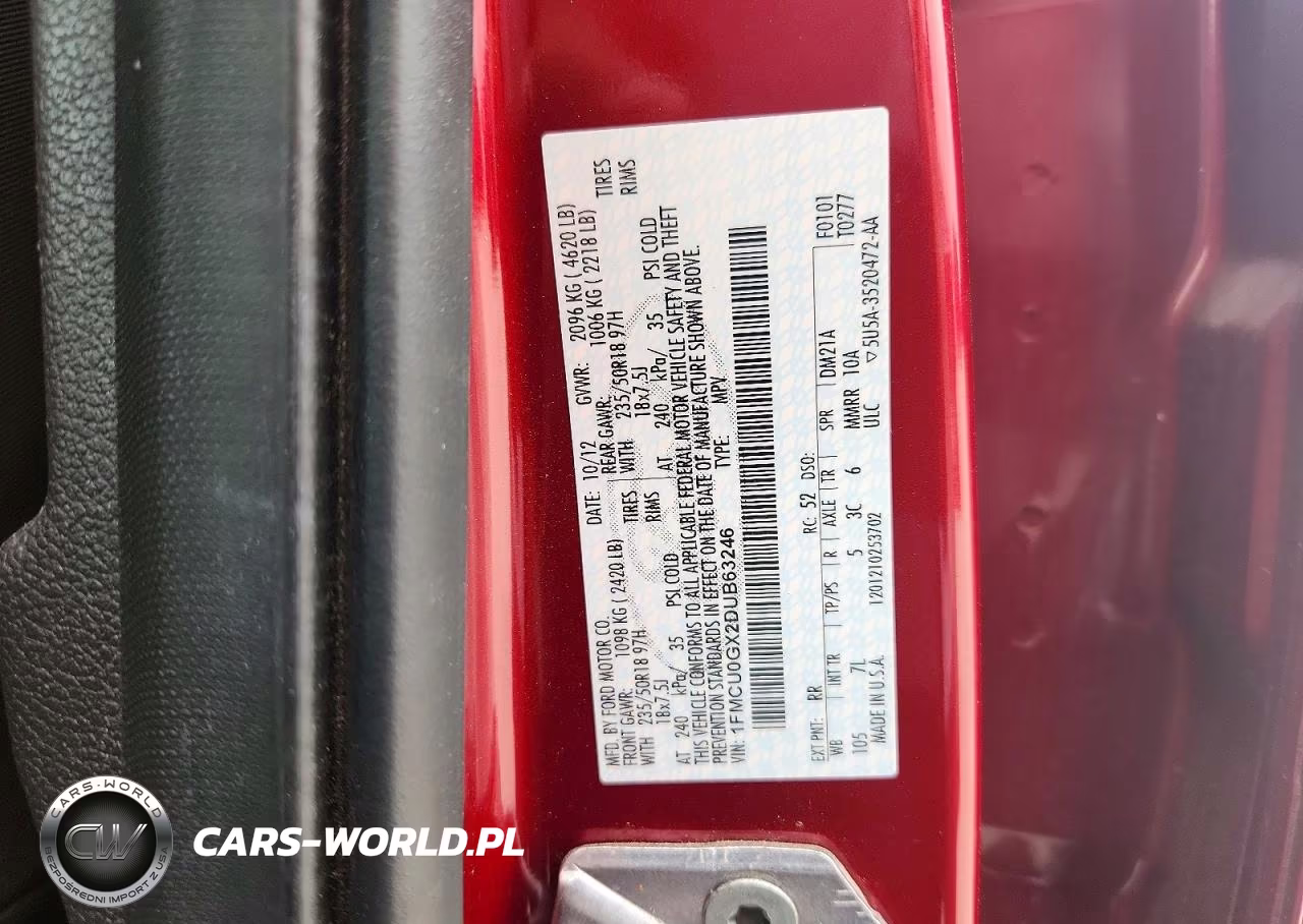 2013 Ford Escape Se VIN:1FMCU0GX2DUB63246 - 13