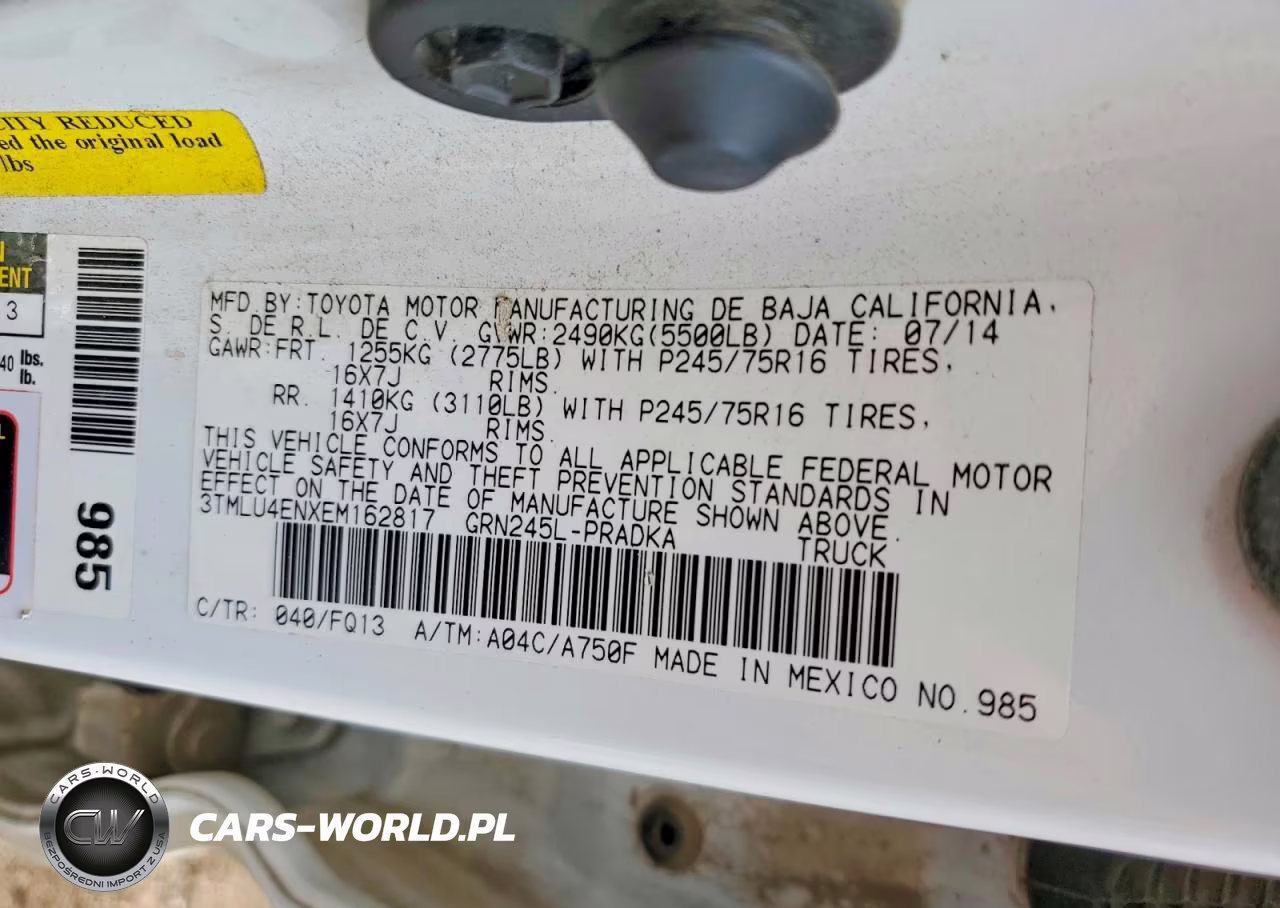 2014 Toyota Tacoma V6 VIN:3TMLU4ENXEM162817 - 12