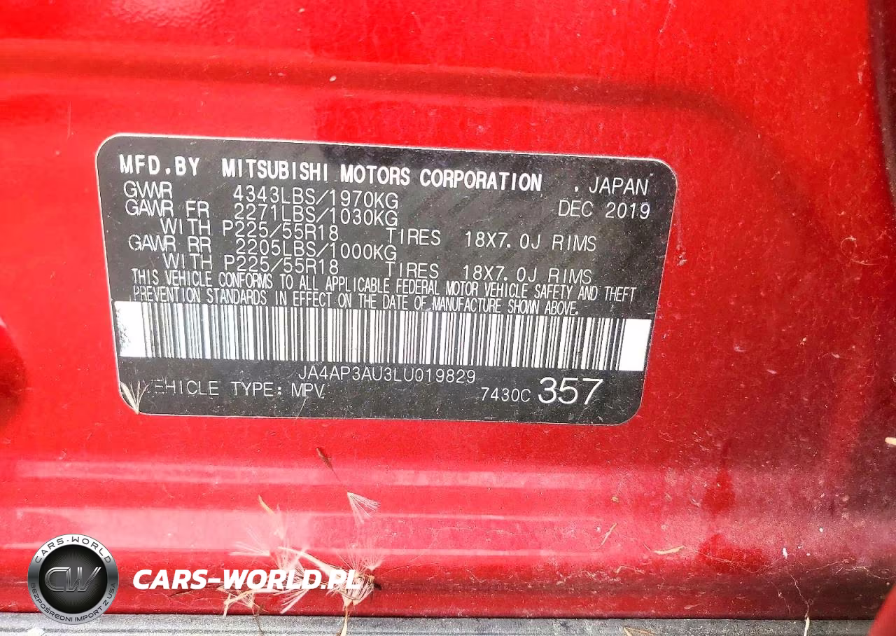 2020 Mitsubishi Outlander Sport Es VIN:JA4AP3AU3LU019829 - 12