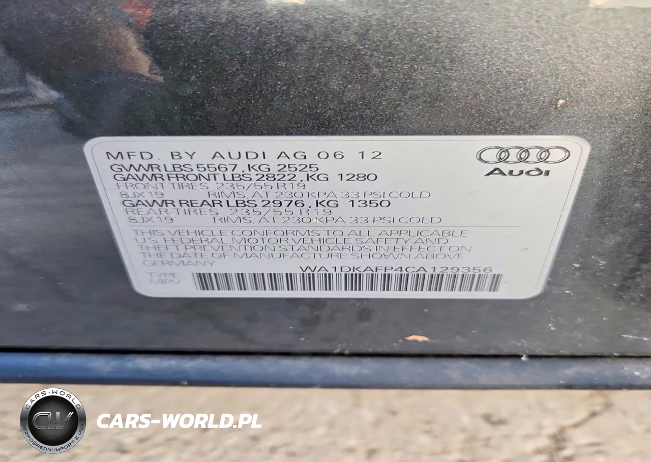 2012 Audi Q5 Premium Plus VIN:WA1DKAFP4CA129356 - 13