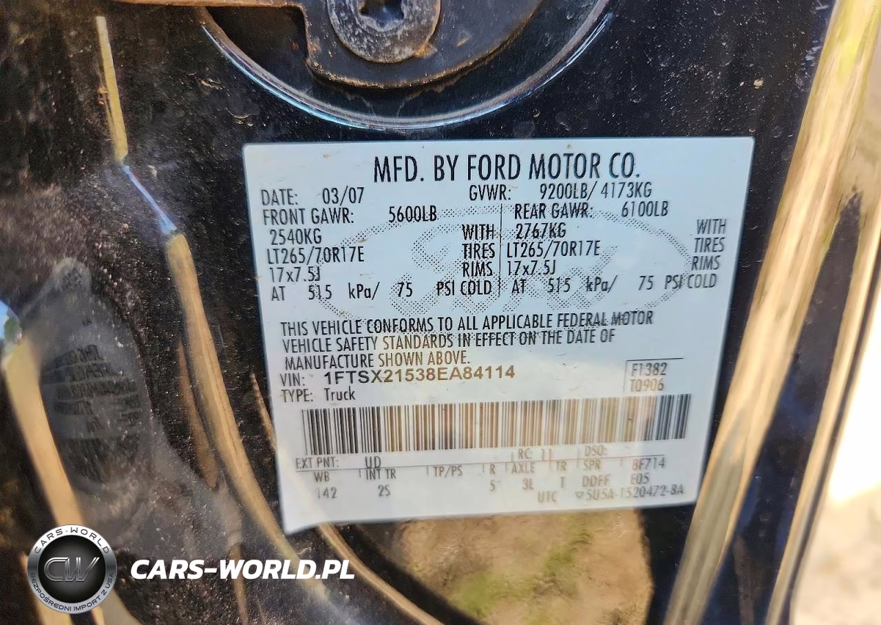 2008 Ford F250 Super Duty VIN:1FTSX21538EA84114 - 12