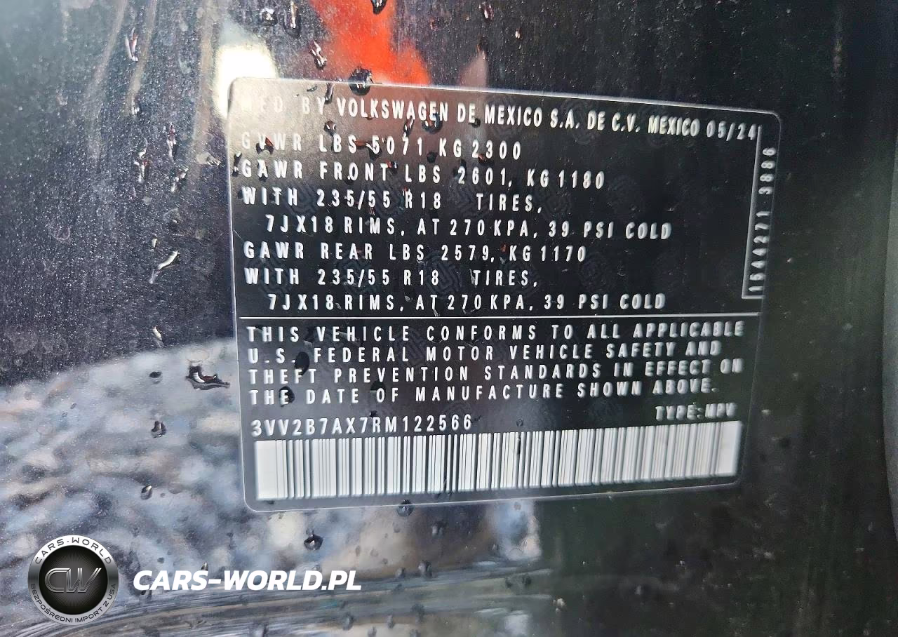 2024 Volkswagen Tiguan Se VIN:3VV2B7AX7RM122566 - 13