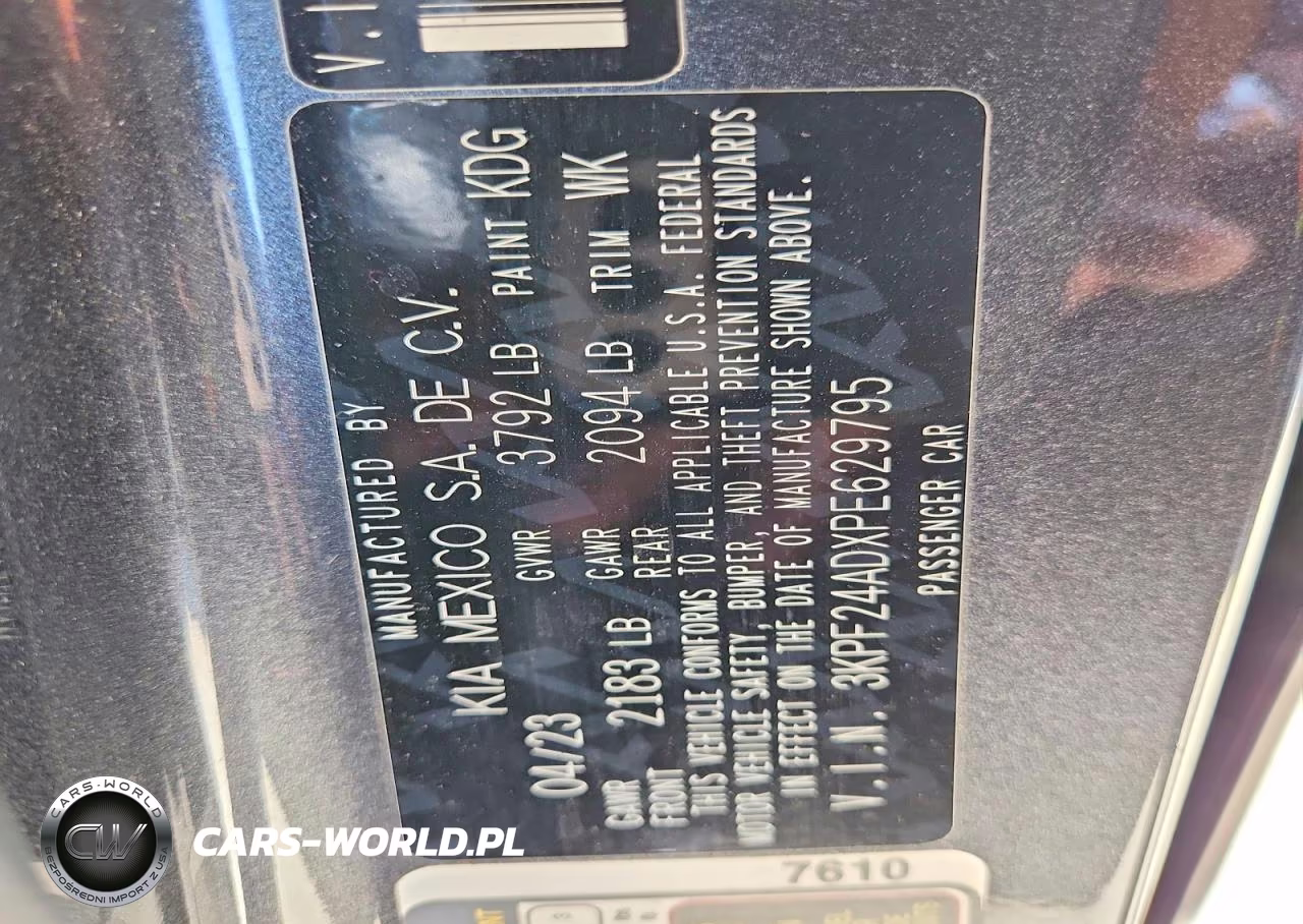 2023 Kia Forte Lxs VIN:3KPF24ADXPE629795 - 12