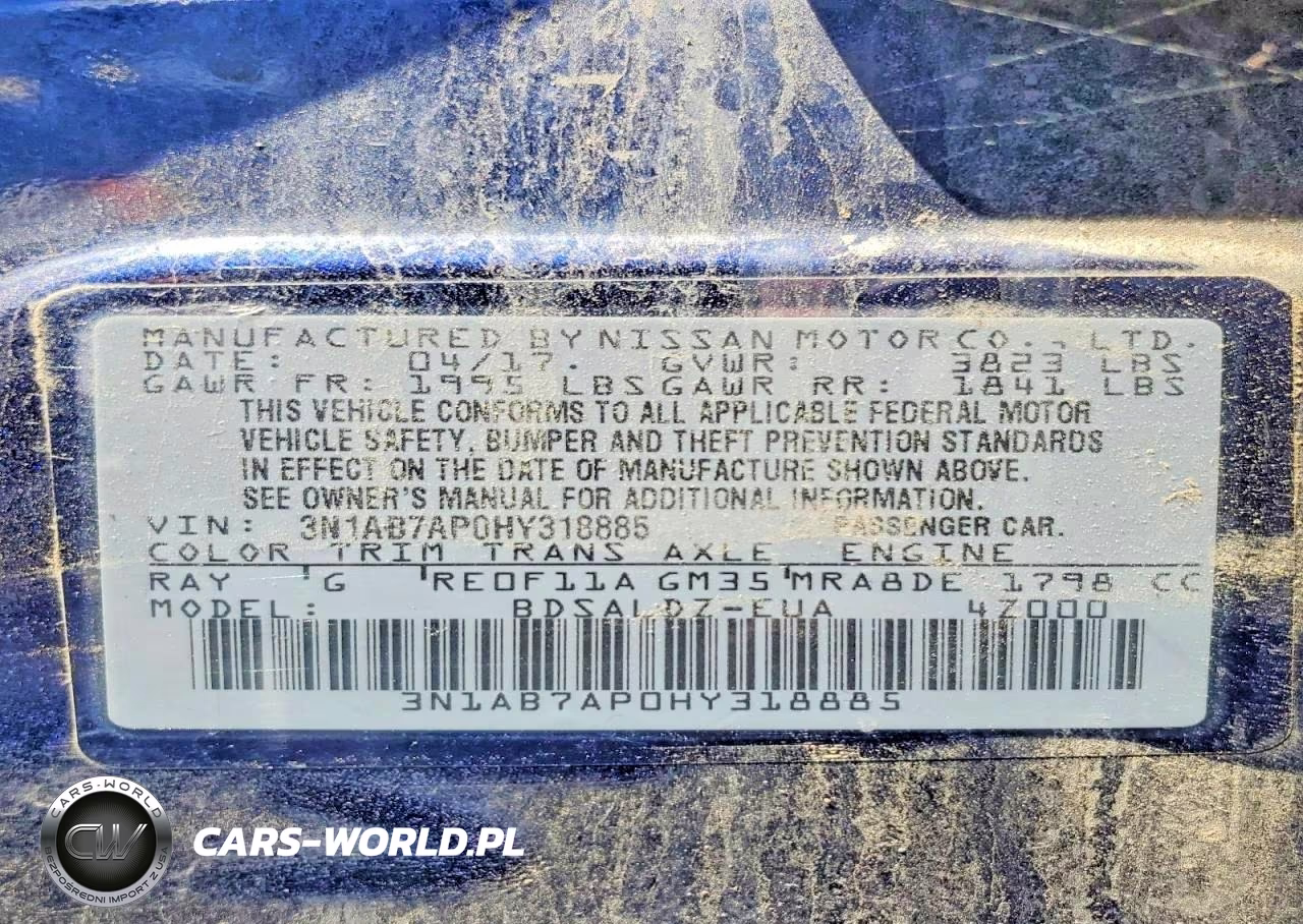 2017 Nissan Sentra Sv VIN:3N1AB7AP0HY318885 - 12