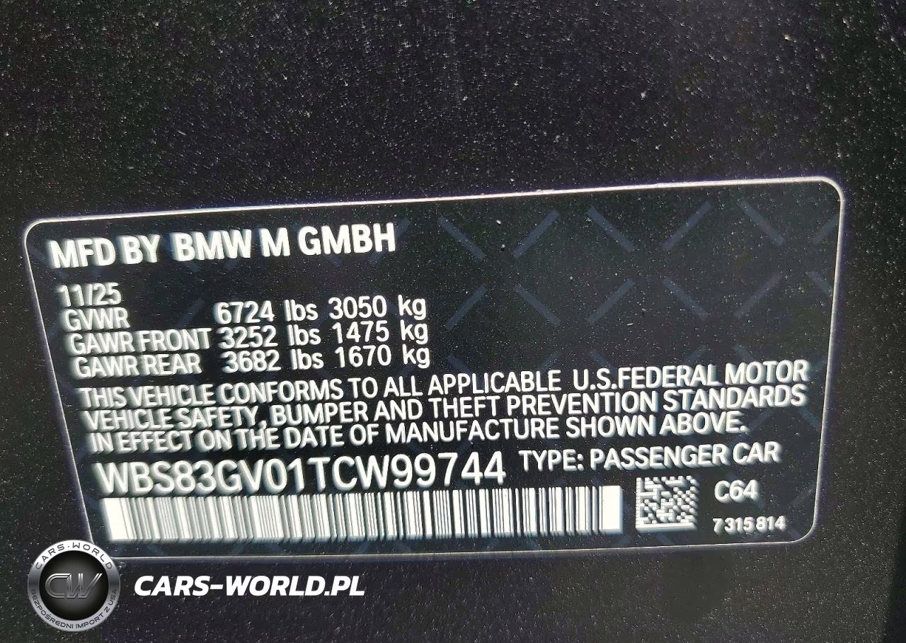 2026 BMW M5 Touring VIN:WBS83GV01TCW99744 - 12