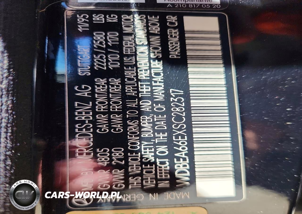 1995 Mercedes-Benz E 320 VIN:WDBEA66EXSC282317 - 12