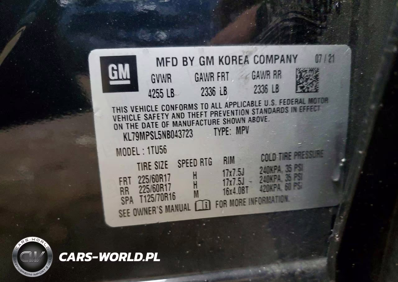 2022 Chevrolet Trailblazer Lt VIN:KL79MPSL5NB043723 - 13