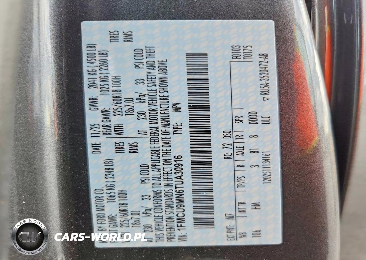 2026 Ford Escape St Line VIN:1FMCU9MN6TUA30916 - 13