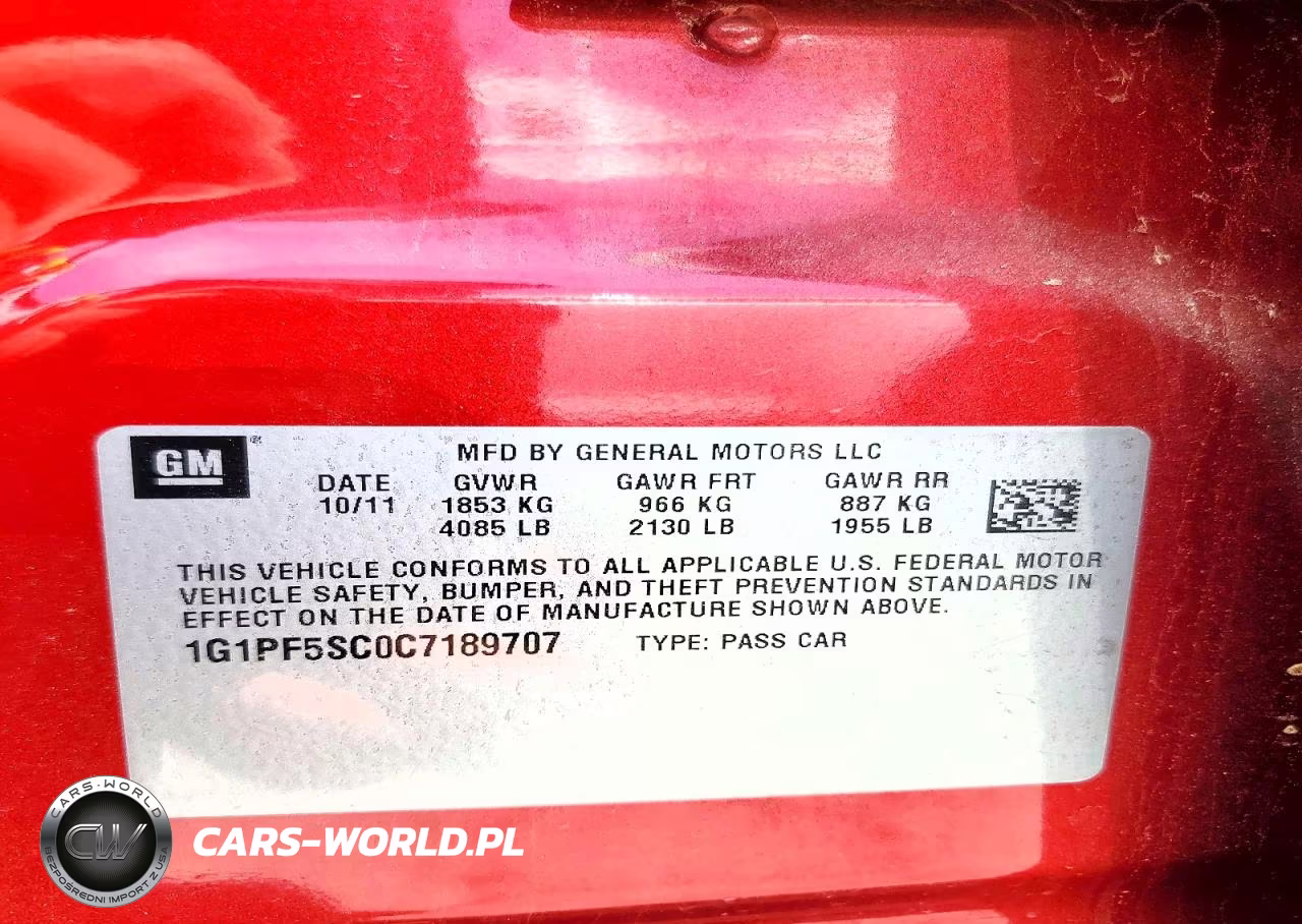 2012 Chevrolet Cruze Lt VIN:1G1PF5SC0C7189707 - 12