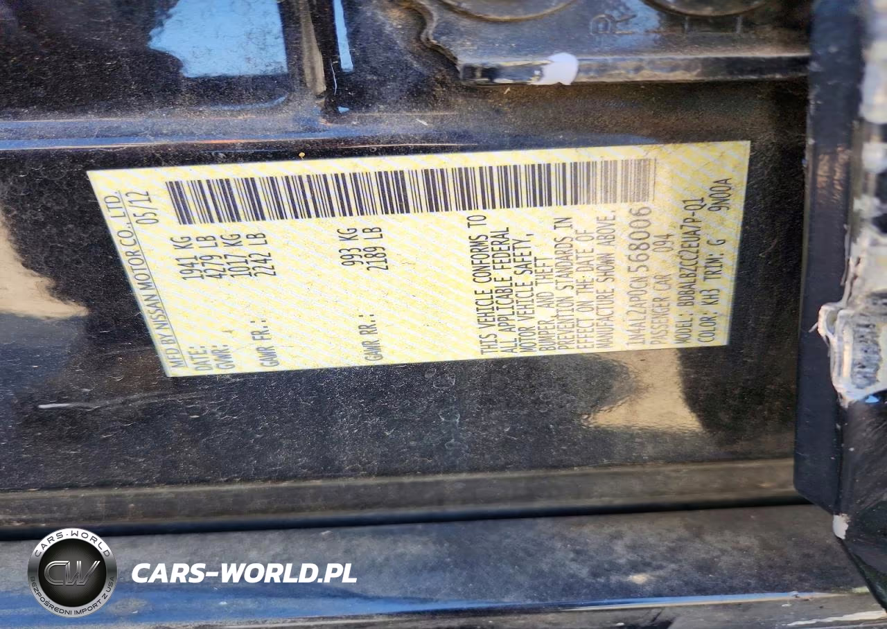 2012 Nissan Altima 2.5 VIN:1N4AL2AP0CN568006 - 12