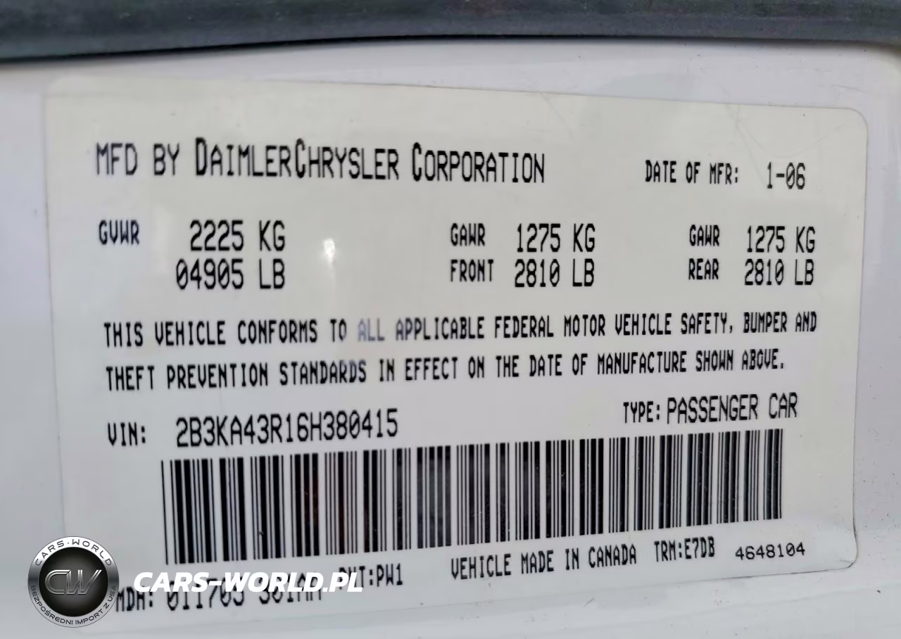 2006 Dodge Charger Se VIN:2B3KA43R16H380415 - 12