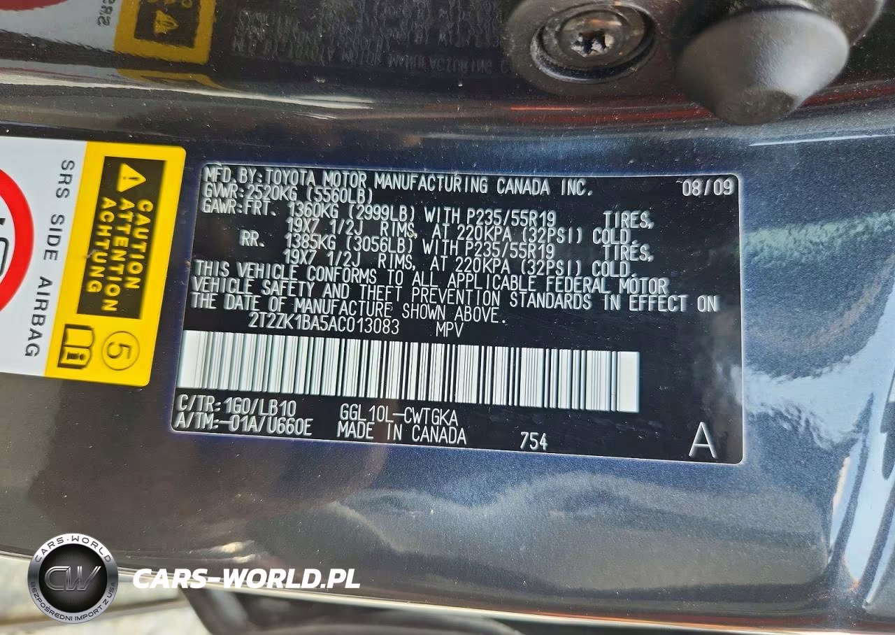 2010 Lexus Rx 350 VIN:2T2ZK1BA5AC013083 - 13