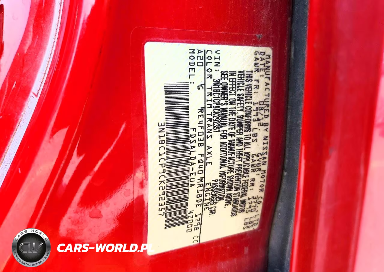 2012 Nissan Versa 1.8 S VIN:3N1BC1CP9CK292357 - 13
