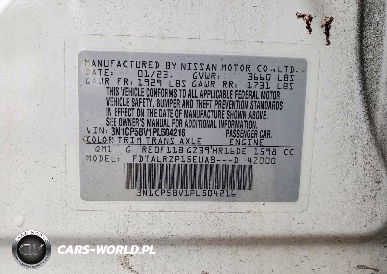 2023 Nissan Kicks S VIN:3N1CP5BV1PL504216 - 12