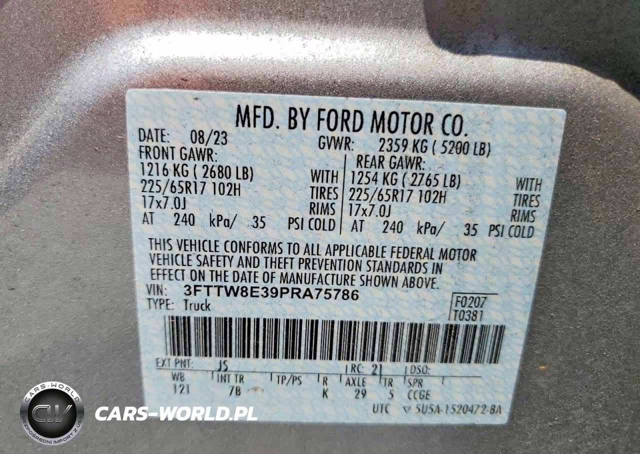 2023 Ford Maverick Xl VIN:3FTTW8E39PRA75786 - 12