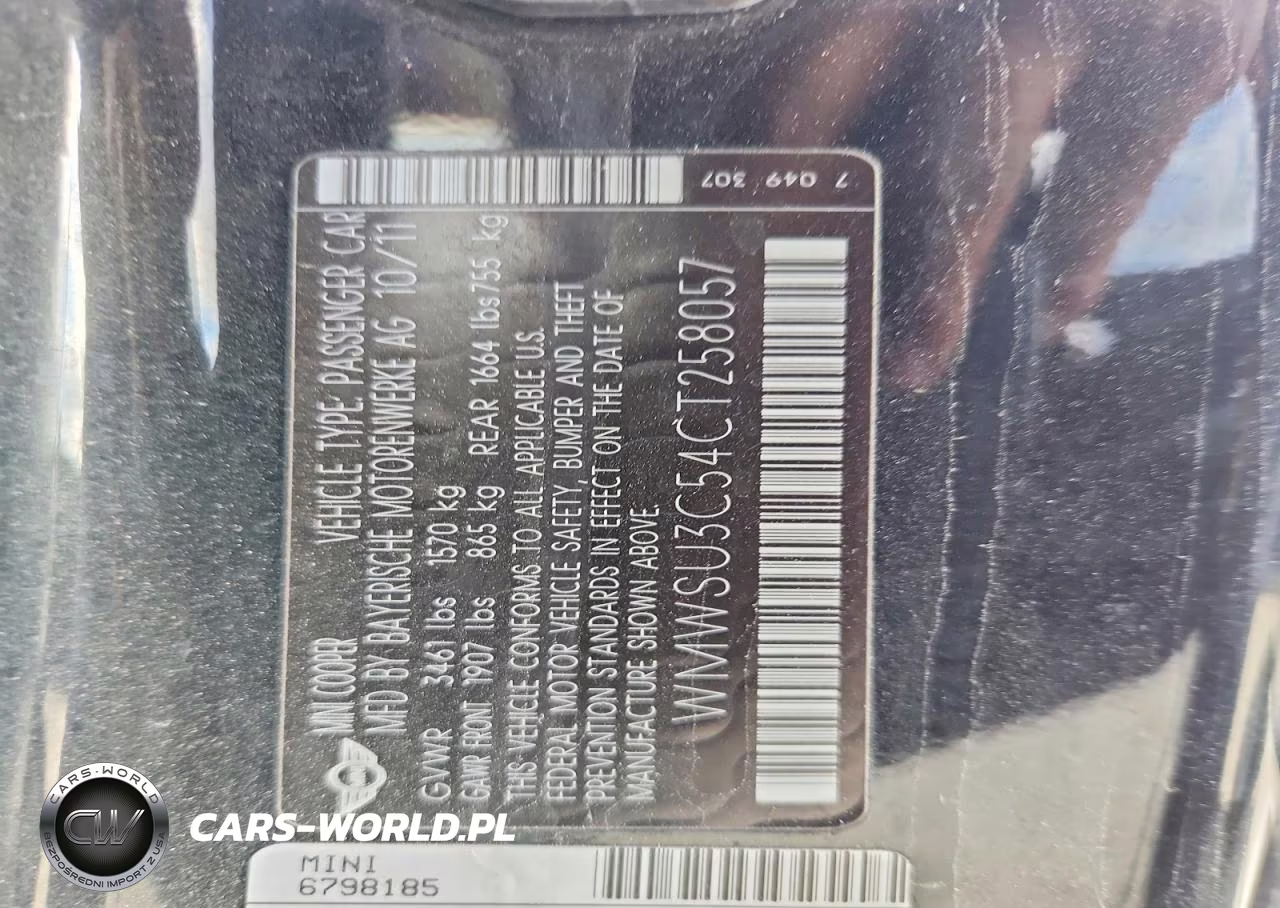 2012 Mini Cooper VIN:WMWSU3C54CT258057 - 13