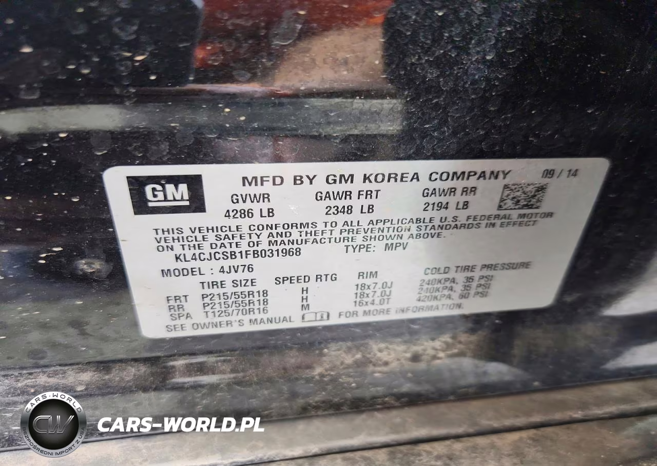 2015 Buick Encore VIN:KL4CJCSB1FB031968 - 13