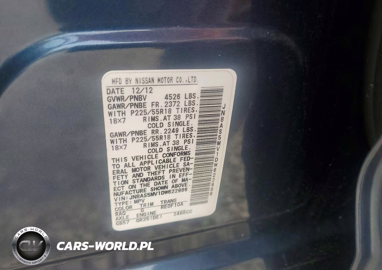2013 Nissan Rogue S VIN:JN8AS5MV1DW622986 - 13