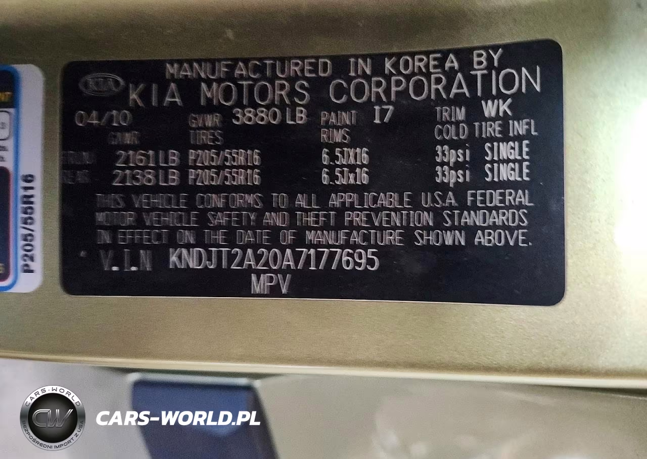 2010 Kia Soul + VIN:KNDJT2A20A7177695 - 12