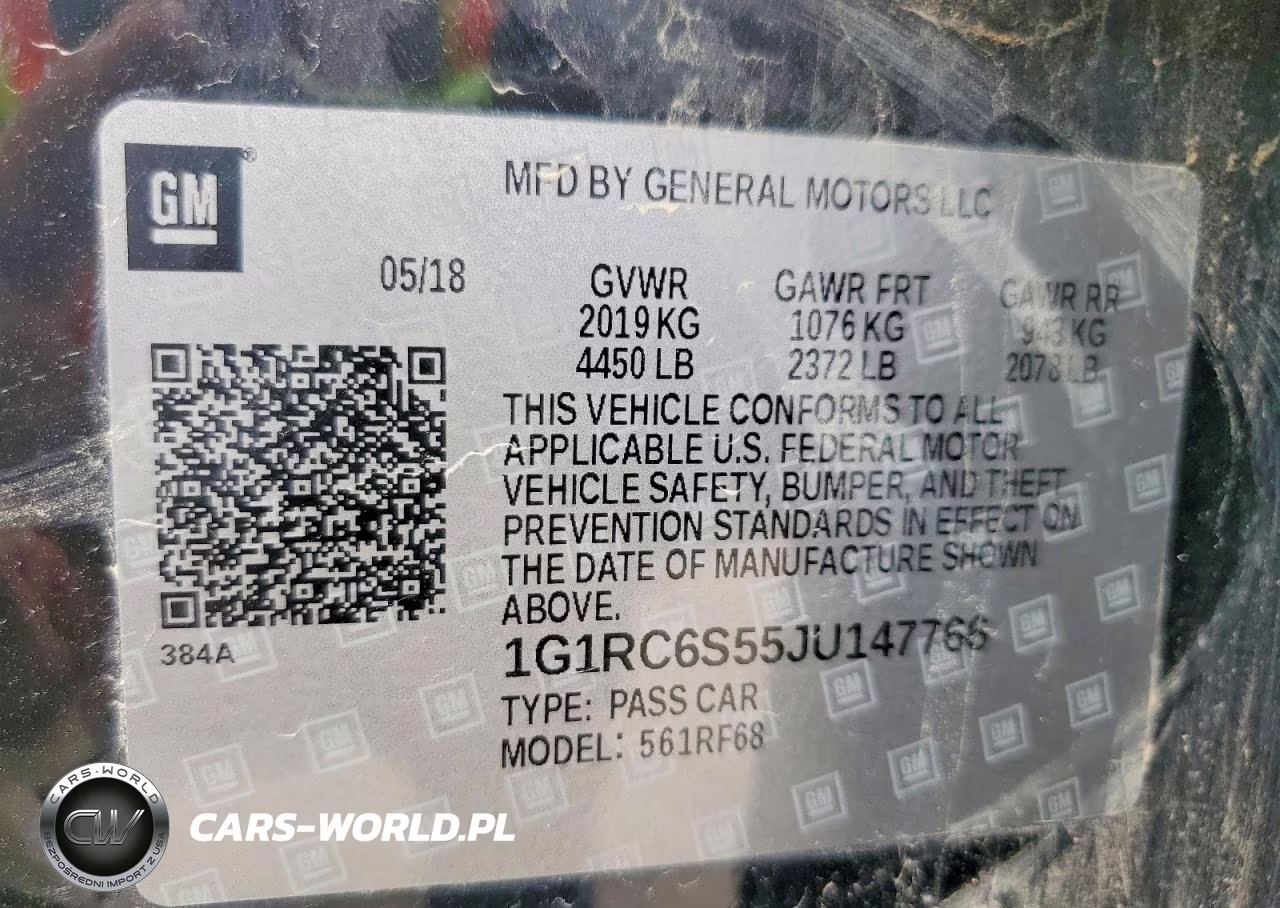 2018 Chevrolet Volt Lt VIN:1G1RC6S55JU147766 - 12