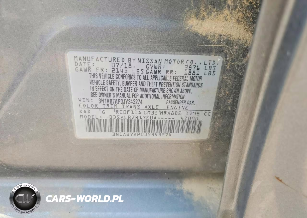 2018 Nissan Sentra S VIN:3N1AB7AP0JY343274 - 12