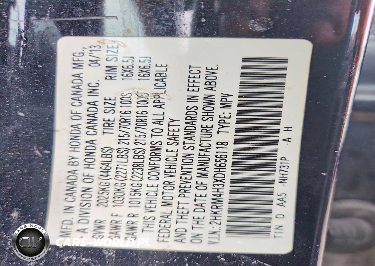 2013 Honda Cr-V Lx VIN:2HKRM4H3XDH656118 - 13