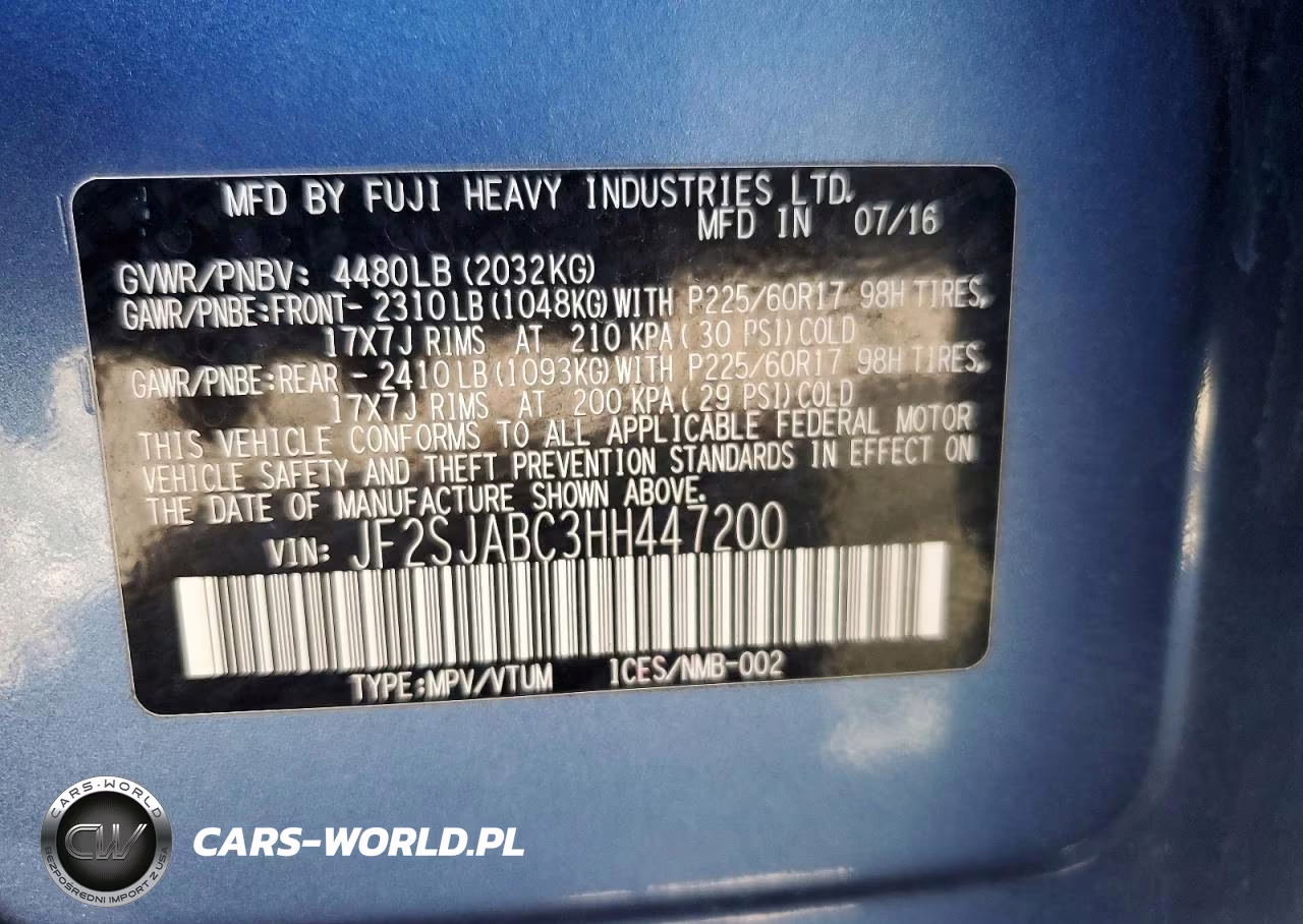 2017 Subaru Forester 2.5I VIN:JF2SJABC3HH447200 - 13