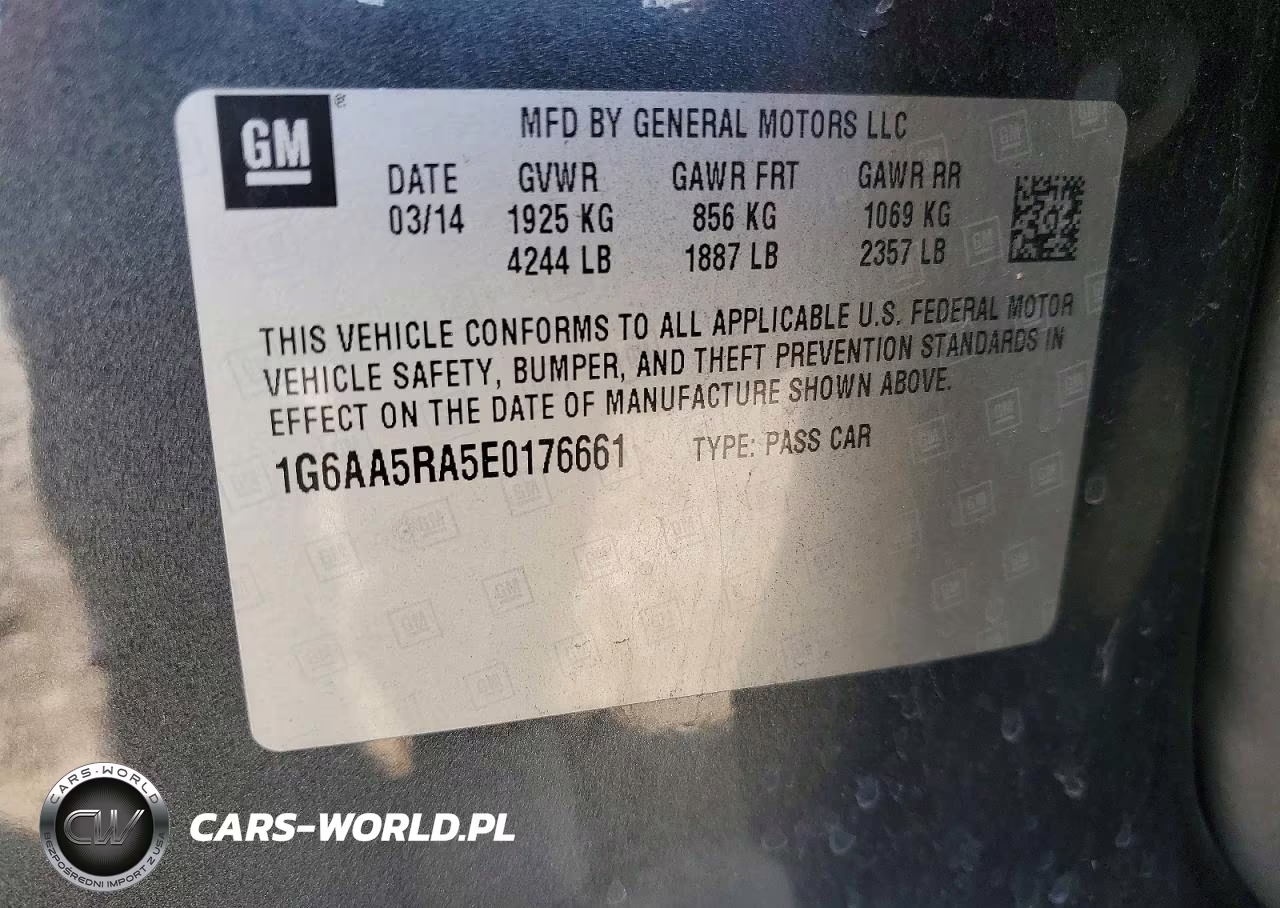 2014 Cadillac Ats VIN:1G6AA5RA5E0176661 - 12
