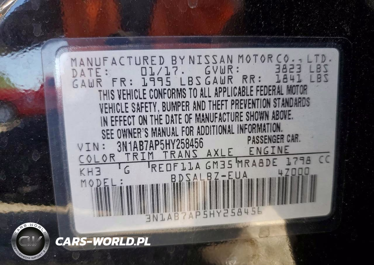 2017 Nissan Sentra S VIN:3N1AB7AP5HY258456 - 13