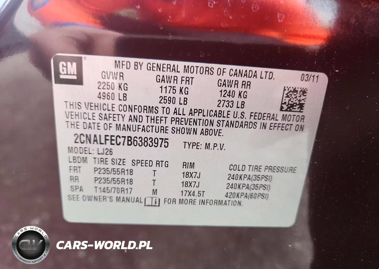2011 Chevrolet Equinox Ltz VIN:2CNALFEC7B6383975 - 13