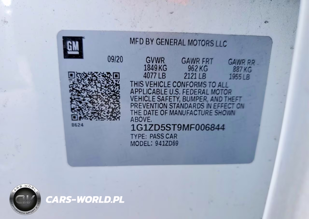 2021 Chevrolet Malibu Lt VIN:1G1ZD5ST9MF006844 - 12