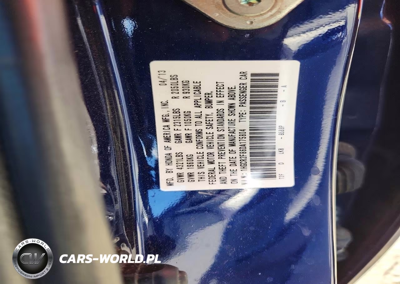 2013 Honda Accord Exl VIN:1HGCR2F86DA175804 - 13