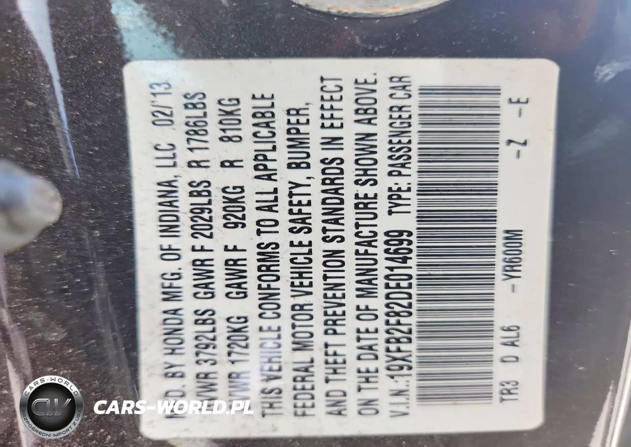2013 Honda Civic Ex VIN:19XFB2F82DE014699 - 12