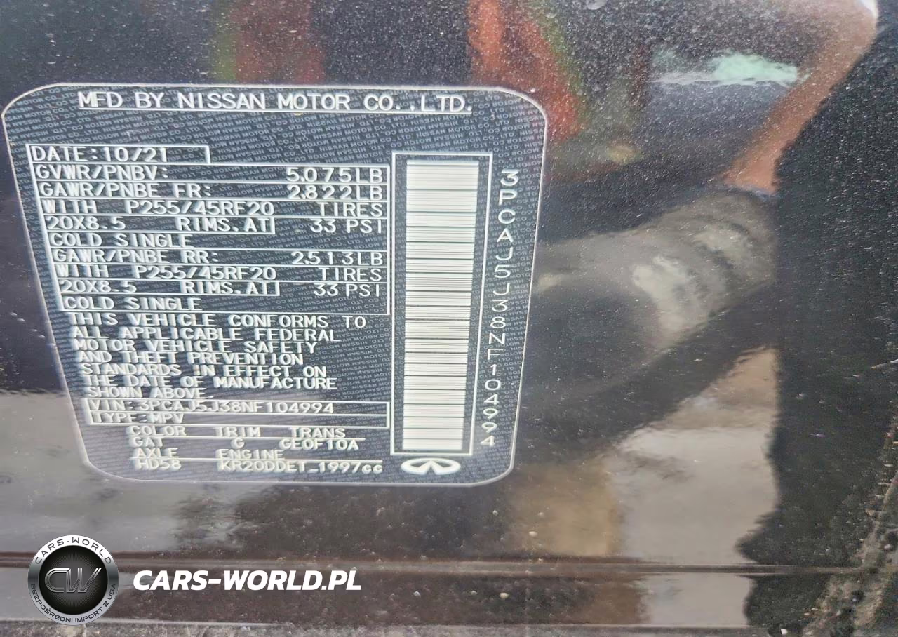 2022 Infiniti Qx55 Luxe VIN:3PCAJ5J38NF104994 - 12