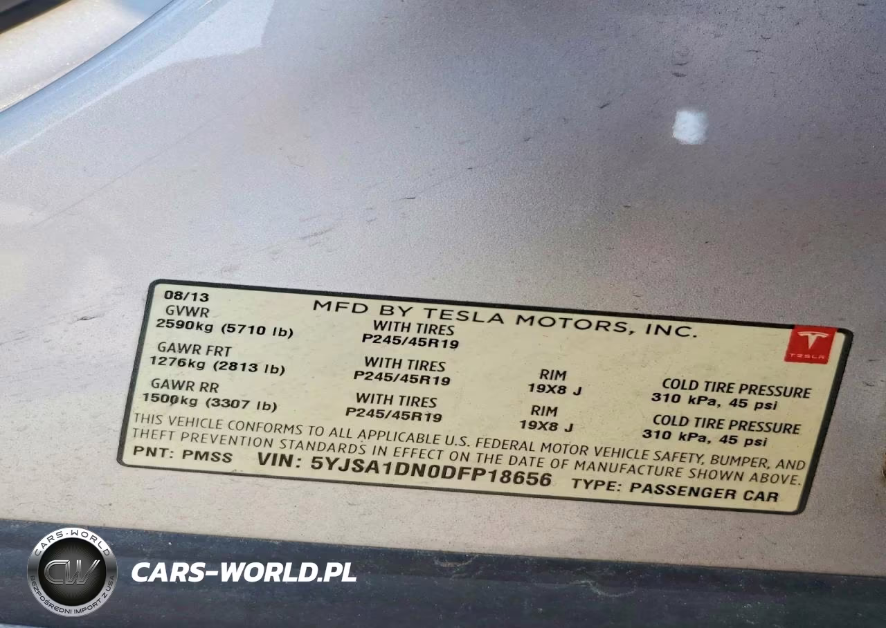 2013 Tesla Model S VIN:5YJSA1DN0DFP18656 - 12