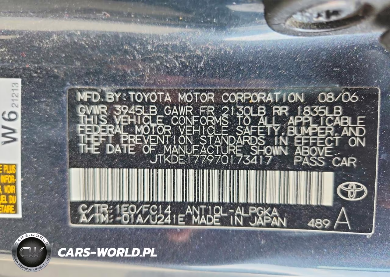 2007 Scion Tc Base VIN:JTKDE177970173417 - 14