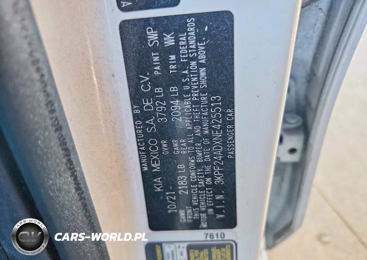2022 Kia Forte Lxs VIN:3KPF24ADXNE425513 - 12