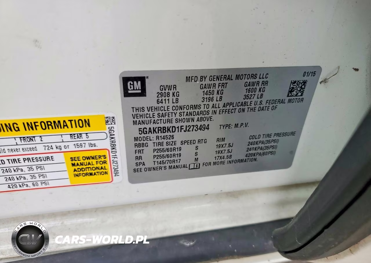 2015 Buick Enclave VIN:5GAKRBKD1FJ273494 - 13