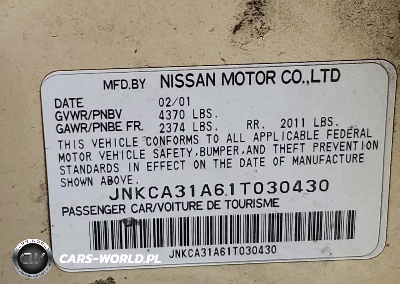 2001 Infiniti I30 Base VIN:JNKCA31A61T030430 - 13