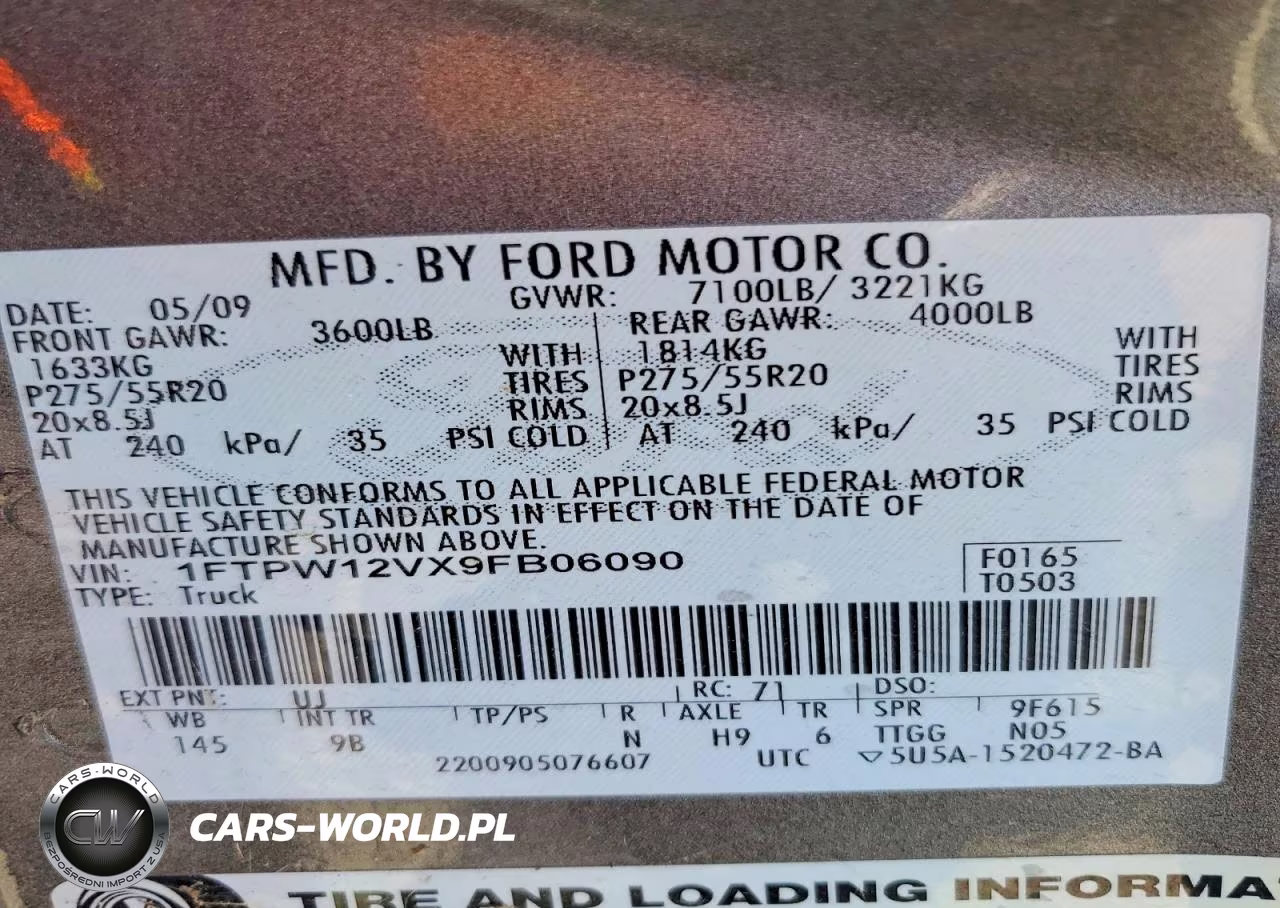 2009 Ford F150 Supercrew VIN:1FTPW12VX9FB06090 - 12