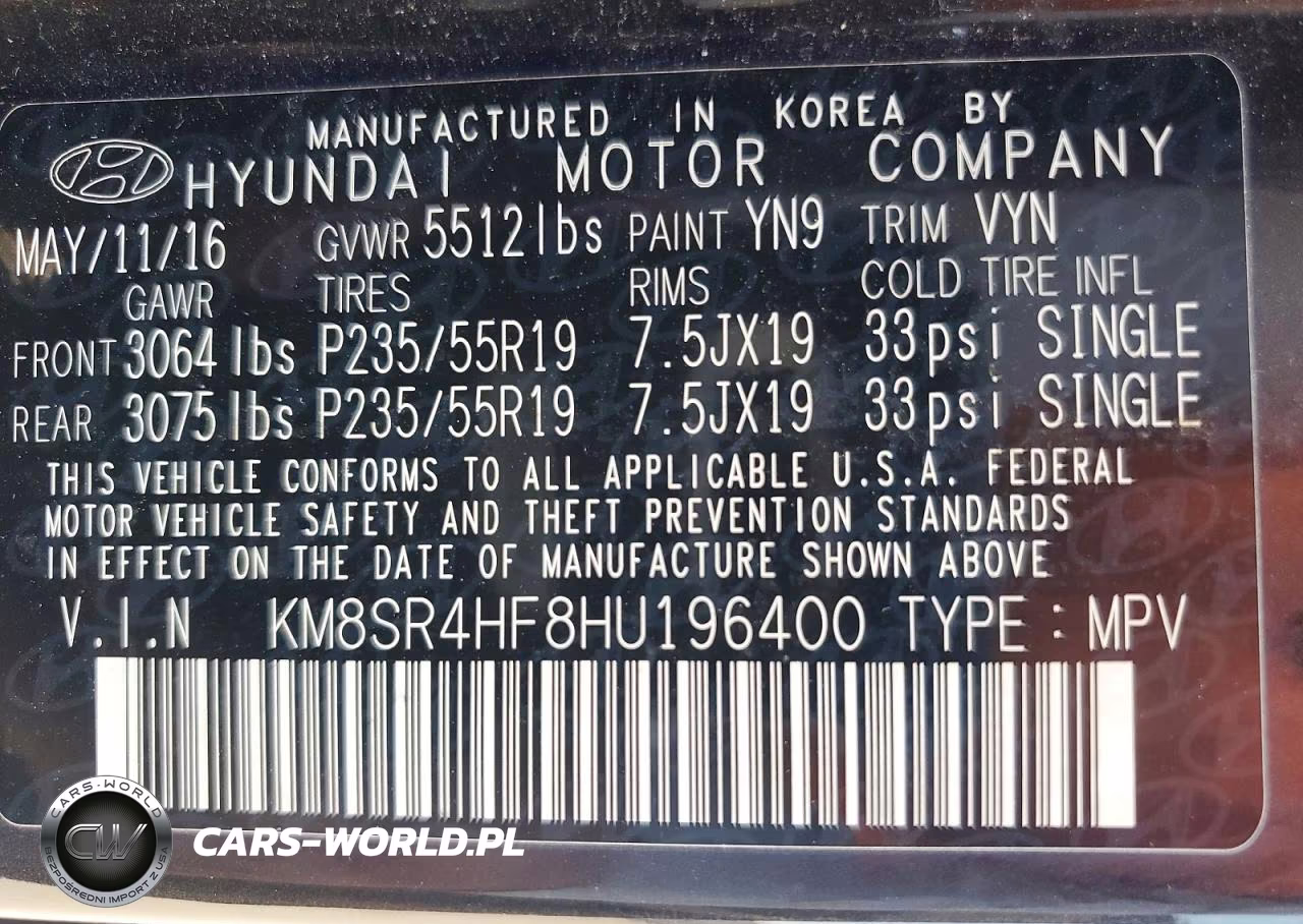 2017 Hyundai Santa Fe Se Ultimate VIN:KM8SR4HF8HU196400 - 13