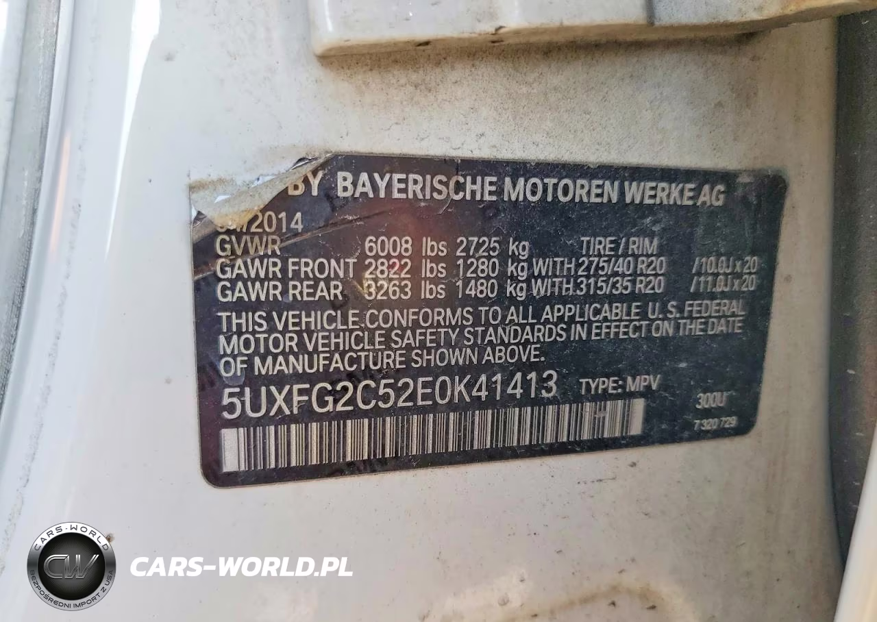 2014 BMW X6 xDrive35I VIN:5UXFG2C52E0K41413 - 14